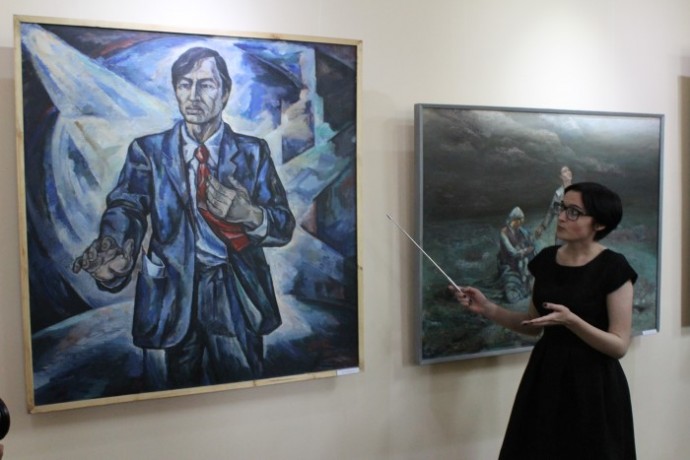 Открытие выставки посвященной 70-летию Дулата Коспанова «АDAM men ZAMAN» 7 Открытие выставки посвященной 70-летию Дулата Коспанова «АDAM men ZAMAN» 7